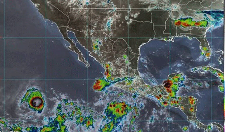 Esta noche se prevén lluvias intensas en regiones de Chiapas, Colima, Guerrero, Jalisco, Michoacán y Oaxaca