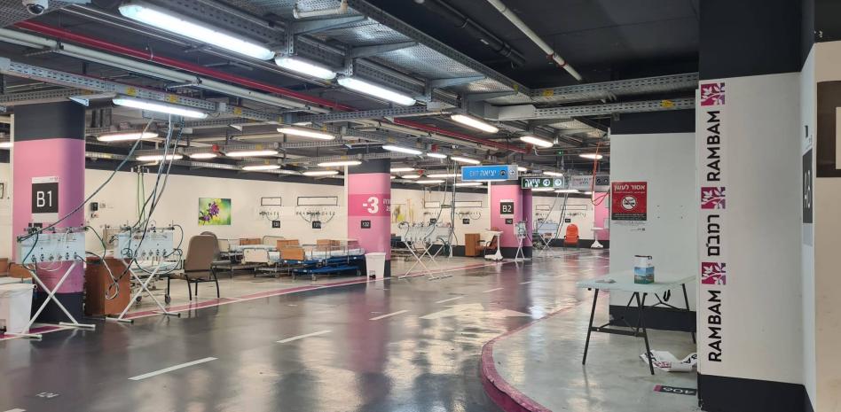 Rambam, el hospital subterráneo fortificado de Israel ya recibe heridos de guerra y capacita a soldados