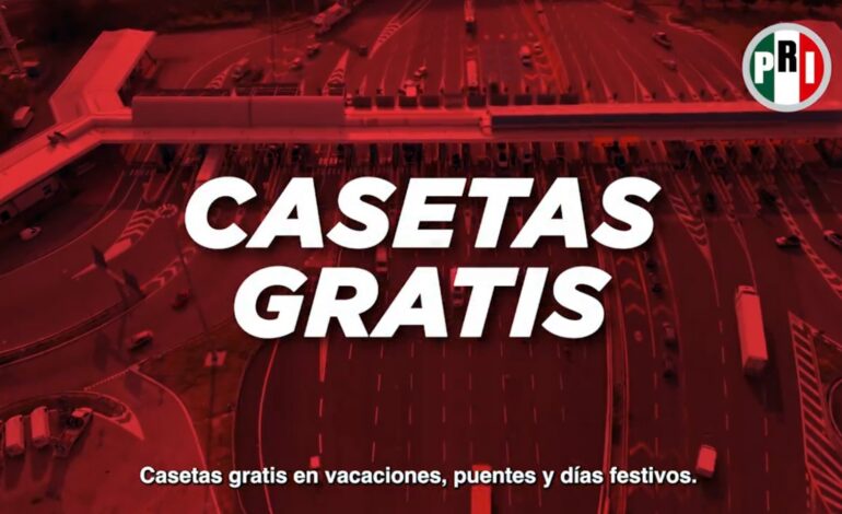 La propuesta del PRI consiste en eximir del pago de casetas a los turistas nacionales durante puentes, días festivos y períodos vacacionales oficiales.