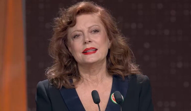 Susan Sarandon alza la voz en los Goya: 'Ni violencia infantil ni silencio ante Palestina